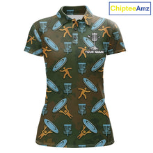 Load image into Gallery viewer, Disc Golf Polo Shirt Personalized Name Camouflage Golf Shirt Custom Disc Golfer Polo Gift For Womens