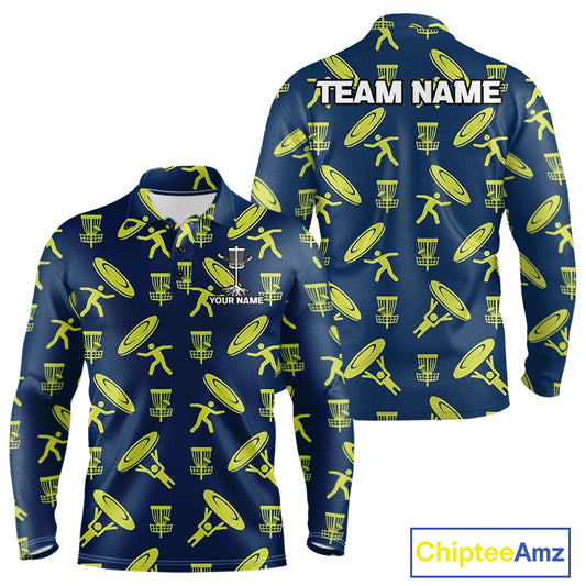 Personalized Disc Golf Polo Shirt Custom Name Gift Performance Polo For Men