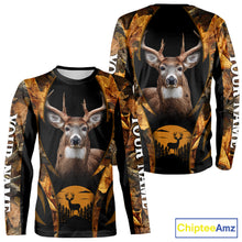 Load image into Gallery viewer, Deer Hunting Black With Camo Autumn - Personalized All Over Print Deer Hunting Clothes NHT190