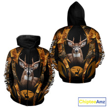 Load image into Gallery viewer, Deer Hunting Black With Camo Autumn - Personalized All Over Print Deer Hunting Clothes NHT190