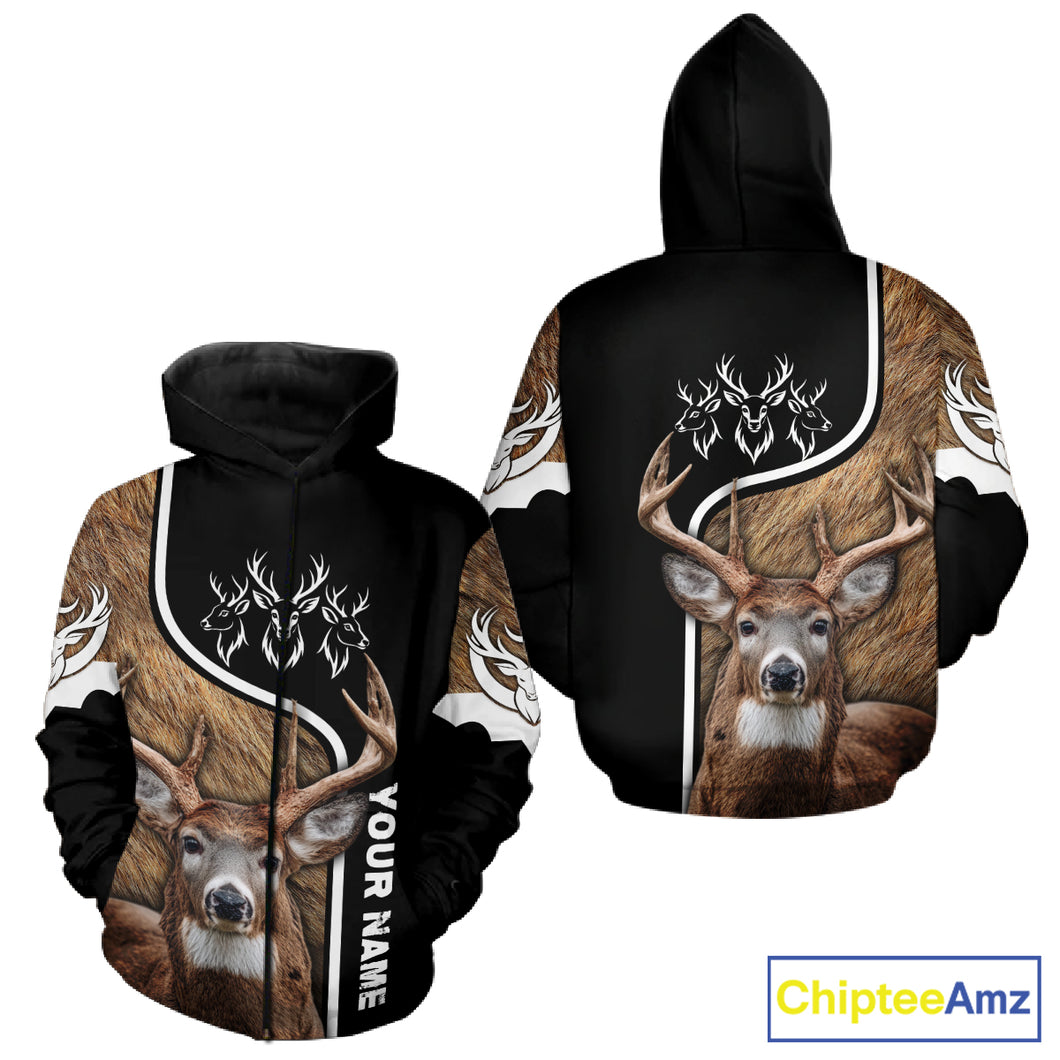 Whitetail Deer Hunting 3D All Over Print Shirts, Personalized Hunting Gifts For Deer Hunters NHT192