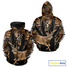Load image into Gallery viewer, Whitetail Deer Jumping 3D All Over Print Shirts, Personalized Hunting Gifts For Deer Hunters NHT194