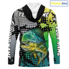 Load image into Gallery viewer, Mahi Mahi Fishing Shirt Green Camo Custom Name, Mahi Mahi Fishing Team Jerseys NHT444