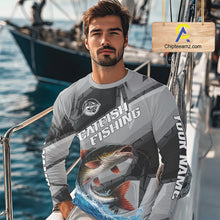 Load image into Gallery viewer, Gray Camo Custom Catfish Fishing Shirts Long Sleeve, Catfish Fishing Jerseys For Men NHT445