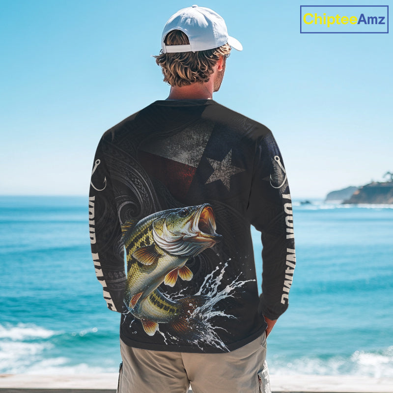 Personalized Texas Largemouth Bass Fishing Shirt – Custom Name Angler Apparel For Fishermen