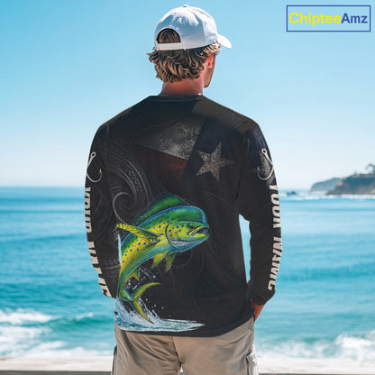 Personalized Texas Mahi Mahi Fishing Shirt – Custom Name Angler Apparel For Fishermen