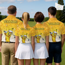 Load image into Gallery viewer, Personalized Banana Mens Golf Shirts Funny Cartoon Short &amp; Long Sleeve Polo NHT1177