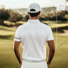 Load image into Gallery viewer, American Flag Personalized Golf Pattern Ball Polo Shirts Patriotic Golf Shirts For Mens NHT676