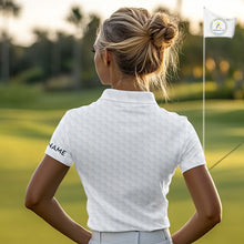 Load image into Gallery viewer, Canada Flag Personalized Golf Pattern Ball Polo Shirts Patriotic Golf Shirts For Womens NHT677
