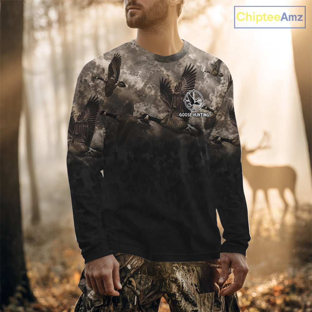 Personalized Goose Hunting Custom Name American Flag Waterfowl Hunter Gift NHT1361