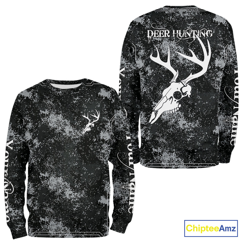 Deer Hunting Deer Skull Antlers Hunter Vintage Grunge Hunting Gift, Gift For Hunter NHT1364
