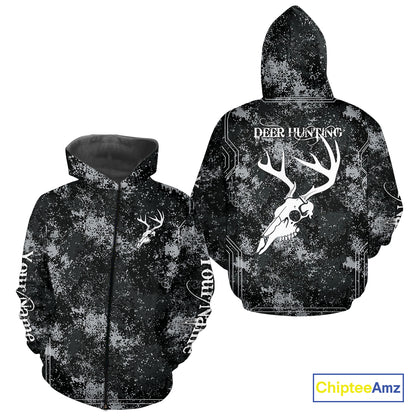 Deer Hunting Deer Skull Antlers Hunter Vintage Grunge Hunting Gift, Gift For Hunter NHT1364