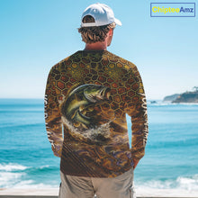 Load image into Gallery viewer, Bass Fishing Shirts Long Sleeve Skinfish Pattern Sport Jersey Personalized Name NHT407
