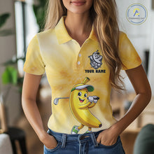 Load image into Gallery viewer, Funny Banana Womens Golf Polo Shirts Custom Name, Golf Shirt For Womens, Golf Gift NHT745
