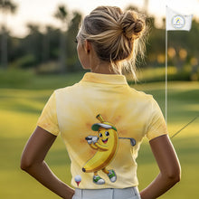Load image into Gallery viewer, Funny Banana Womens Golf Polo Shirts Custom Name, Golf Shirt For Womens, Golf Gift NHT745