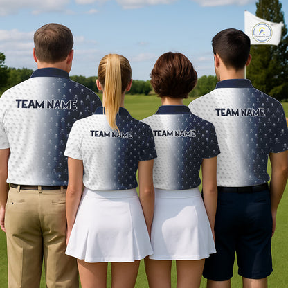 Personalized Skull Womens Golf Polo Shirt Custom Team Name Golf Ball Pattern Polo NHT1069