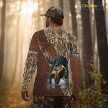 Load image into Gallery viewer, Mallard Duck Hunting With Black Lab Custom Name 3D All Over Print Shirt, Dog Hunting Gifts NHT131