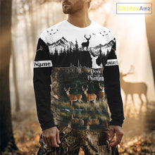 Load image into Gallery viewer, Personalized Deer Hunting Clothing, Hunting Hoodie for Men NHT367