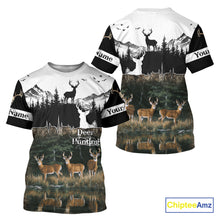 Load image into Gallery viewer, Personalized Deer Hunting Clothing, Hunting Hoodie for Men NHT367