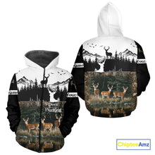 Load image into Gallery viewer, Personalized Deer Hunting Clothing, Hunting Hoodie for Men NHT367