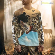Load image into Gallery viewer, Duck Hunting Camo Shirt For Duck Hunters, Best Hoodie Hunting Gifts NHT373