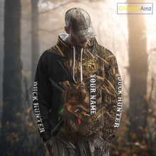Load image into Gallery viewer, Duck Hunting Camo Shirt with Chocolate Lab – All Over Print, Perfect Gift for Waterfowl Hunters NHT243
