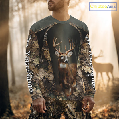 Customized Name Deer Hunting Unisex 3D All Over Printed For Men, Best Hunting Clothes NHT313