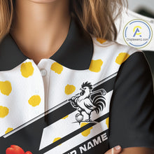 Load image into Gallery viewer, Funny Golf Polo Shirt Custom Name Chicken Golf Shirt For Womens, Funny Golf Shirt For Team  NHT947
