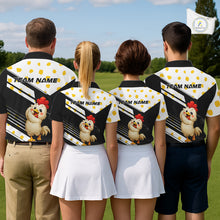 Load image into Gallery viewer, Funny Golf Polo Shirt Custom Name Chicken Golf Shirt For Womens, Funny Golf Shirt For Team  NHT947