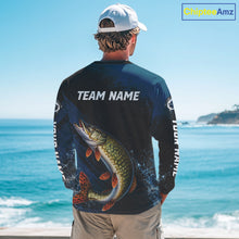 Load image into Gallery viewer, Custom Northern Pike Fishing Jersey Personalized Long Sleeve Shirt For Men NHT1110