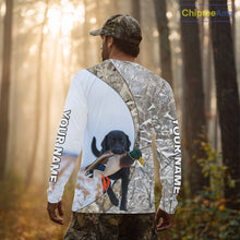 Load image into Gallery viewer, Duck Hunting Winter Camo Black Lab 3D All-Over Printed Shirt, Gift for Waterfowl Hunters NHT250