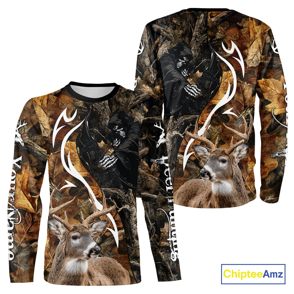 Deer Hunting Bow Grim Reaper Camouflage Shirts for Deer Hunters, Bow Hunting Shirts NHT317