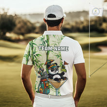 Load image into Gallery viewer, Funny Tropical Bamboo Panda Bear Apparel, Custom Name Performance Golf Jersey For Men NHT958