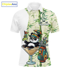 Load image into Gallery viewer, Funny Tropical Bamboo Panda Bear Apparel, Custom Name Performance Golf Jersey For Men