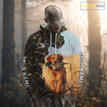Load image into Gallery viewer, Red Golden Retriever Custom Name Hunting Duck Shirts for Hunter, Duck Hunting Gift NHT172