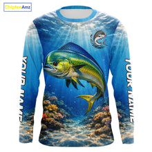 Load image into Gallery viewer, Personalized Offshore Fishing Jerseys, Mahi Mahi Fishing Shirts Long Sleeve For Men NHT820