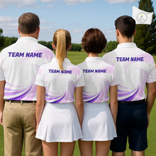Load image into Gallery viewer, Four people in golf attire with 'TEAM NAME' on the back, standing on a golf course.