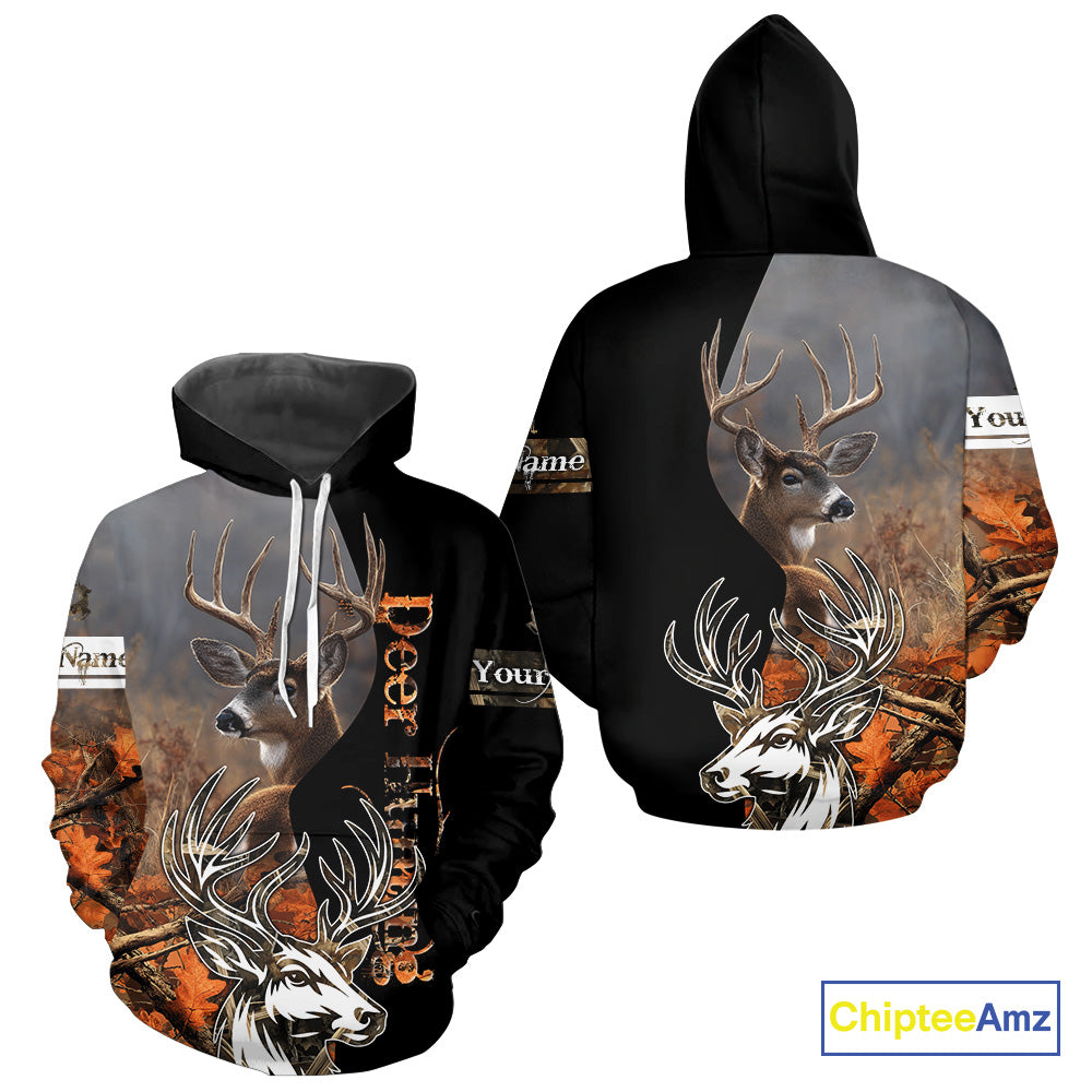 Men’s Hunting Deer Camo 3D All-Over Printed Hoodie Shirt – Hunting Hoodie for Men NHT330