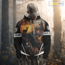 Load image into Gallery viewer, Personalized Deer Hunting Shirt, Custom Name 3D Deer Print, Perfect Gift for Hunters NHT279