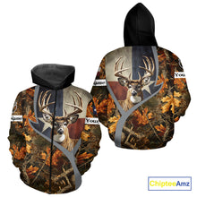 Load image into Gallery viewer, Deer Hunting Shirt-Personalized Texas Flag Camo Forest, Best Gifts for Deer Hunters NHT198