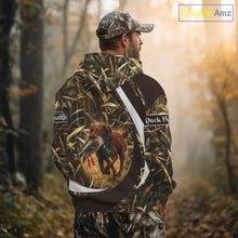 Load image into Gallery viewer, Duck Hunting Waterfowl Camo Chocolate Labrador Retriever Dog Shirts, Duck Hunting Shirt NHT201