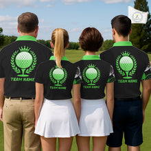 Load image into Gallery viewer, Golf Balls Green Pattern  Womens Golf Polo Shirts Custom Golf Apparel For Familly Team Shirt NHT709