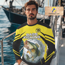 Load image into Gallery viewer, Largemouth Bass Fishing Shirts Long Sleeve Sport With Personalized Name NHT397