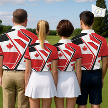 Load image into Gallery viewer, Personalized Canada Flag Womens Golf Polo Shirt, Patriotic Golf Gifts For Golf Lover NHT733