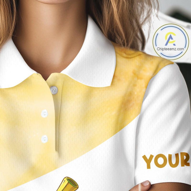 Funny Banana Golf Polo Shirt Custom Name – Cute Banana Golfer Golf Polo For Women NHT1073