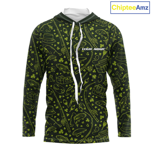 Fishing Shirt Long Sleeve, Patrick Day Fishing Jersey Personalized Name, Team Name NHT426