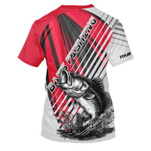 Load image into Gallery viewer, Largemouth Bass Fishing T-Shirts Customize Name, Personalized Fishing Gift NHT381