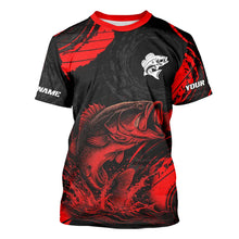 Load image into Gallery viewer, Personalized Bass Fishing Jerseys, Bass Fishing Shirt| Red NHT382