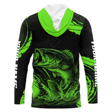 Load image into Gallery viewer, Personalized Bass Fishing Jerseys, Bass Fishing Scale Long Sleeve Shirt| Green NHT386