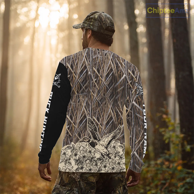 Best Mallard Duck Hunting Shirts, Customized Name All Over Print Shirts For Hunters NHT272